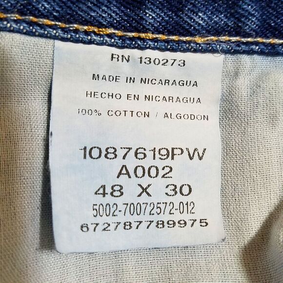 Wrangler Rustler Jeans Men’s 48x30 Blue Straight Leg Heavyweight Denim - Picture 4 of 4